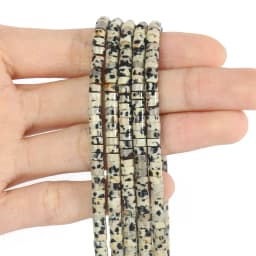 Natural Sea Sediment Turquoises Imperial Jaspers Snakeskin Stone Cylinder Flat Spacer Bead For Jewelry Making DIY Accessories