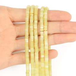 Natural Sea Sediment Turquoises Imperial Jaspers Snakeskin Stone Cylinder Flat Spacer Bead For Jewelry Making DIY Accessories