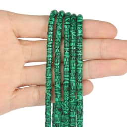Natural Sea Sediment Turquoises Imperial Jaspers Snakeskin Stone Cylinder Flat Spacer Bead For Jewelry Making DIY Accessories