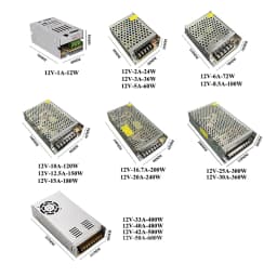 AC DC Power Supply 12V 1A 2A 3A 5A 10A 15A 20A 30A Fonte 500W 12V 220V Transformer LED Power Supply 12V 12 V Volt SMPS Mean Well