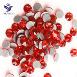 YANRUO 2058 Top Hotfix Crystals Flatback DIY Handicraft Glitter Strass Glass Adhesive Rhinestones Iron On Stones