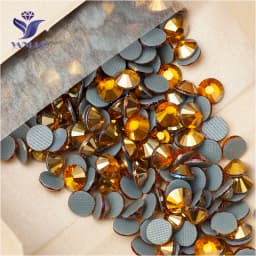YANRUO 2058 Top Hotfix Crystals Flatback DIY Handicraft Glitter Strass Glass Adhesive Rhinestones Iron On Stones