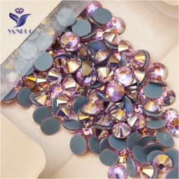 YANRUO 2058 Top Hotfix Crystals Flatback DIY Handicraft Glitter Strass Glass Adhesive Rhinestones Iron On Stones
