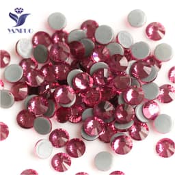 YANRUO 2058 Top Hotfix Crystals Flatback DIY Handicraft Glitter Strass Glass Adhesive Rhinestones Iron On Stones