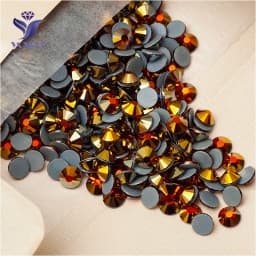 YANRUO 2058 Top Hotfix Crystals Flatback DIY Handicraft Glitter Strass Glass Adhesive Rhinestones Iron On Stones