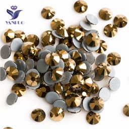 YANRUO 2058 Top Hotfix Crystals Flatback DIY Handicraft Glitter Strass Glass Adhesive Rhinestones Iron On Stones