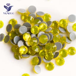 YANRUO 2058 Top Hotfix Crystals Flatback DIY Handicraft Glitter Strass Glass Adhesive Rhinestones Iron On Stones