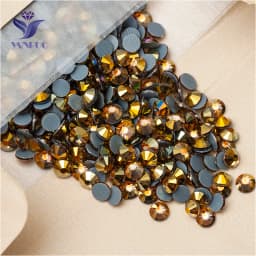 YANRUO 2058 Top Hotfix Crystals Flatback DIY Handicraft Glitter Strass Glass Adhesive Rhinestones Iron On Stones