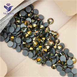 YANRUO 2058 Top Hotfix Crystals Flatback DIY Handicraft Glitter Strass Glass Adhesive Rhinestones Iron On Stones
