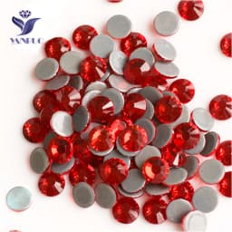 YANRUO 2058 Top Hotfix Crystals Flatback DIY Handicraft Glitter Strass Glass Adhesive Rhinestones Iron On Stones