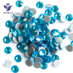 YANRUO 2058 Top Hotfix Crystals Flatback DIY Handicraft Glitter Strass Glass Adhesive Rhinestones Iron On Stones