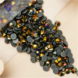 YANRUO 2058 Top Hotfix Crystals Flatback DIY Handicraft Glitter Strass Glass Adhesive Rhinestones Iron On Stones