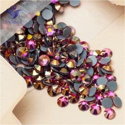 YANRUO 2058 Top Hotfix Crystals Flatback DIY Handicraft Glitter Strass Glass Adhesive Rhinestones Iron On Stones