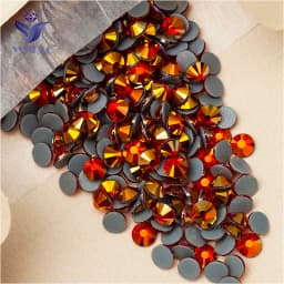 YANRUO 2058 Top Hotfix Crystals Flatback DIY Handicraft Glitter Strass Glass Adhesive Rhinestones Iron On Stones