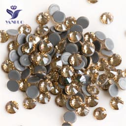 YANRUO 2058 Top Hotfix Crystals Flatback DIY Handicraft Glitter Strass Glass Adhesive Rhinestones Iron On Stones