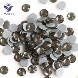 YANRUO 2058 Top Hotfix Crystals Flatback DIY Handicraft Glitter Strass Glass Adhesive Rhinestones Iron On Stones
