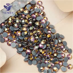 YANRUO 2058 Top Hotfix Crystals Flatback DIY Handicraft Glitter Strass Glass Adhesive Rhinestones Iron On Stones