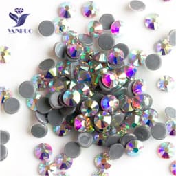 YANRUO 2058 Top Hotfix Crystals Flatback DIY Handicraft Glitter Strass Glass Adhesive Rhinestones Iron On Stones