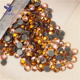 YANRUO 2058 Top Hotfix Crystals Flatback DIY Handicraft Glitter Strass Glass Adhesive Rhinestones Iron On Stones