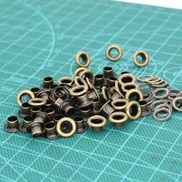 100sets 4mm Brass Eyelet with Washer Leather Craft Repair Grommet Round Eye Rings For Shoes Bag Clothing Leather Belt Hat