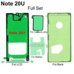 Aocarmo For Samsung Galaxy Note 20 Ultra Full Set Adhesive LCD Screen Tape Back Cover Frame Camera Lens Sticker