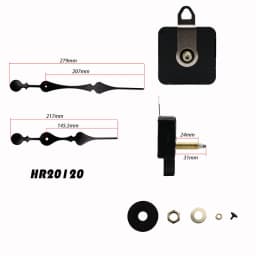 Long Shaft Silent Wall Clock Quartz Clock Movement Mechanism with 2 Different Size Clock Hands Repair Tool Parts Kit