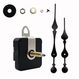Long Shaft Silent Wall Clock Quartz Clock Movement Mechanism with 2 Different Size Clock Hands Repair Tool Parts Kit