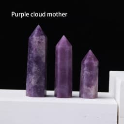 1pc Natural Quartz Point Rose Quartz Wand Healing Stone Amethyst Hexagonal Prism Energy Ore Pyramid Home Decoration