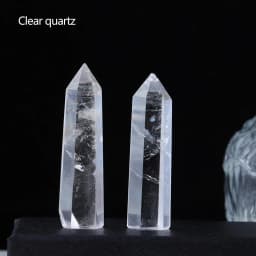 1pc Natural Quartz Point Rose Quartz Wand Healing Stone Amethyst Hexagonal Prism Energy Ore Pyramid Home Decoration