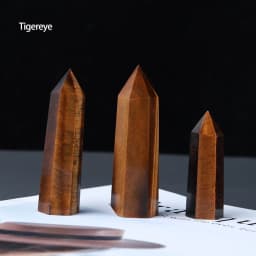 1pc Natural Quartz Point Rose Quartz Wand Healing Stone Amethyst Hexagonal Prism Energy Ore Pyramid Home Decoration