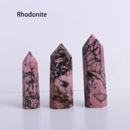 1pc Natural Quartz Point Rose Quartz Wand Healing Stone Amethyst Hexagonal Prism Energy Ore Pyramid Home Decoration