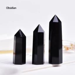 1pc Natural Quartz Point Rose Quartz Wand Healing Stone Amethyst Hexagonal Prism Energy Ore Pyramid Home Decoration