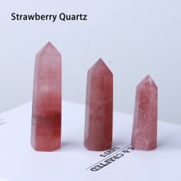 1pc Natural Quartz Point Rose Quartz Wand Healing Stone Amethyst Hexagonal Prism Energy Ore Pyramid Home Decoration