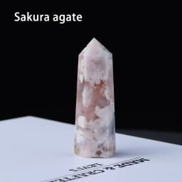 1pc Natural Quartz Point Rose Quartz Wand Healing Stone Amethyst Hexagonal Prism Energy Ore Pyramid Home Decoration