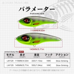 Hunthouse Jerkbait Pike Fishing Lure 11.5/14.5cm 32/55g Loud Sound Pencil Baits Slow Sinking For Bass Pesca Accessories