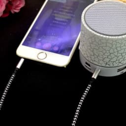 Car Aux Cord 1m Nylon Jack Audio Cable 3.5 mm to 3.5mm Aux Cable Male to Male Cloth Audio Aux Cable Gold Plug for iphone speaker