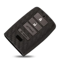 Jingyuqin Remote Car Key Carbon Fiber Silicone Case Cover For Honda Mugen Acura ILX MDX RDX ZDX TL RL TSX NSX 4 Buttons