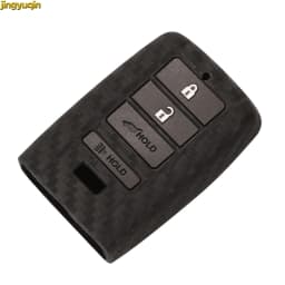 Jingyuqin Remote Car Key Carbon Fiber Silicone Case Cover For Honda Mugen Acura ILX MDX RDX ZDX TL RL TSX NSX 4 Buttons
