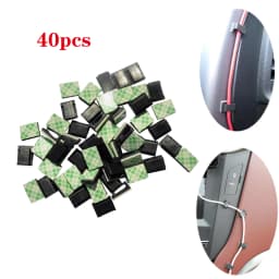 40PCS Car Useful Wires Self-adhensive Fixed Clips Data Cord Tie Cable Mount Car Hook Car Stuff Interior Holder Self-adhesive