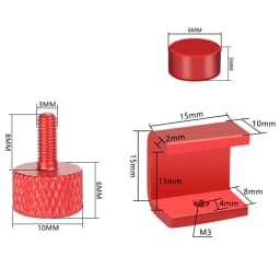XCR3D Glass Heated Bed Clamp 3D Printer Parts Heatbed Plate Clip for Ultimaker UM Build Platform Retainer 4pcs/8pcs