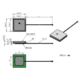 28dB High Gain GNSS GPS Ceramic Patch Antenna Antennas, Internal GPS GLONASS Antenna IPX Connector for IOT M2M