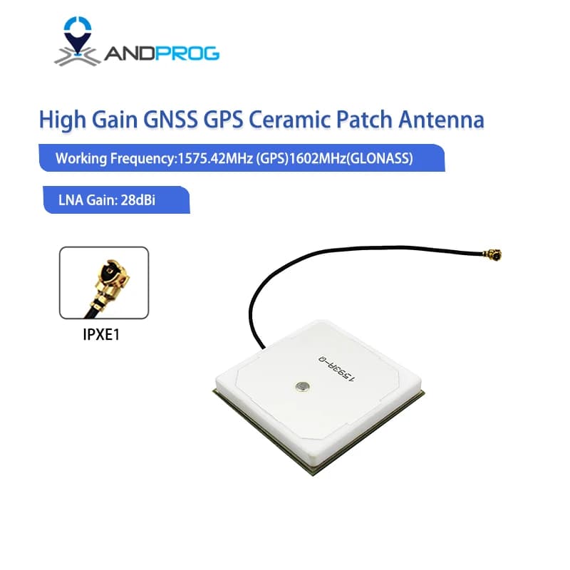 28dB High Gain GNSS GPS Ceramic Patch Antenna Antennas, Internal GPS GLONASS Antenna IPX Connector for IOT M2M