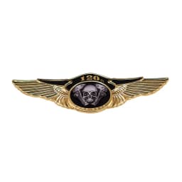 120th Golden Wings Skull Biker Badge 120 Years of America's First Motorcycle Company Anniversary Pin 2021 New Accessories