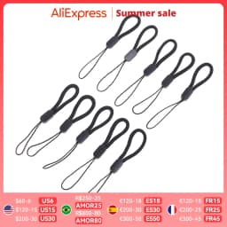 10pcs Hand Wrist Lanyard String Short Grip Lanyard Mobile Phone Strap for USB Flash Drive Keychain ID Badge Holder DIY Hang Rope