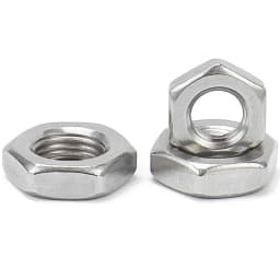 2/5/10/20/50pcs M2 M2.5 M3 M4 M5 M6 M8 M10 M12 M14 M16 304 316 A2 A4 Stainless Steel Flat Hex Hexagon Thin Nut Jam Nut DIN439