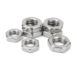 2/5/10/20/50pcs M2 M2.5 M3 M4 M5 M6 M8 M10 M12 M14 M16 304 316 A2 A4 Stainless Steel Flat Hex Hexagon Thin Nut Jam Nut DIN439
