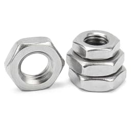 2/5/10/20/50pcs M2 M2.5 M3 M4 M5 M6 M8 M10 M12 M14 M16 304 316 A2 A4 Stainless Steel Flat Hex Hexagon Thin Nut Jam Nut DIN439