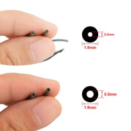 3m Carp Fishing Hook Silicone Tube Anti-tangle Rig Tubing for Safety Lead-clip System Size 0.5x1.8mm 0.8x1.9mm AE069