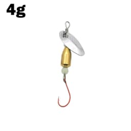 OUTKIT 1Pcs Spinner Spoon Metal Bait Micro Fishing Lure Small Sequins Copper Long Shot Baits For Bass Trout Perch Pike Rotating