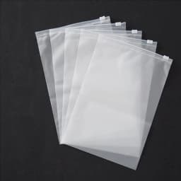 10Pcs Matte Clear Plastic Package Clothes Shoes Storage Bag Waterproof Zip Portable Organizer Frosted Bag Household Supplies